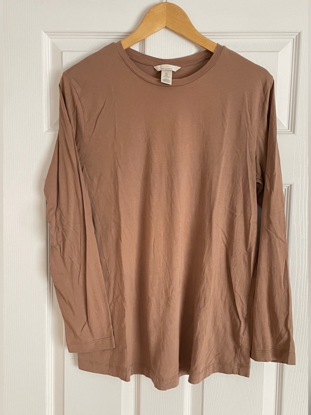 H&M Mama Maternity Long Sleeve Crewneck Top - Tan